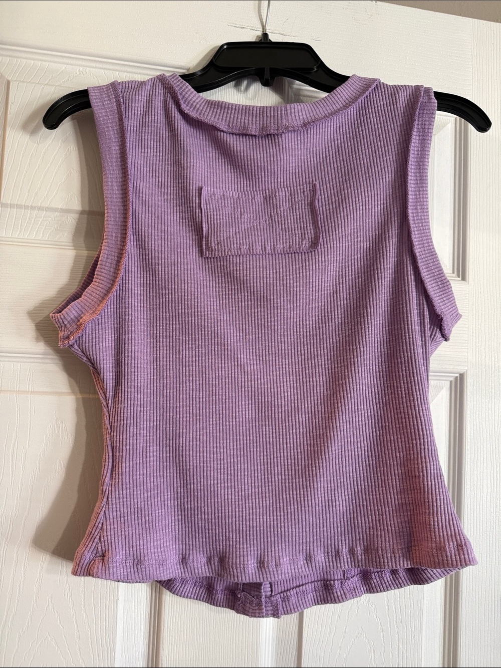 Ces Femme Lavender Ribbed Button-Front Tank - Picture 5 of 5